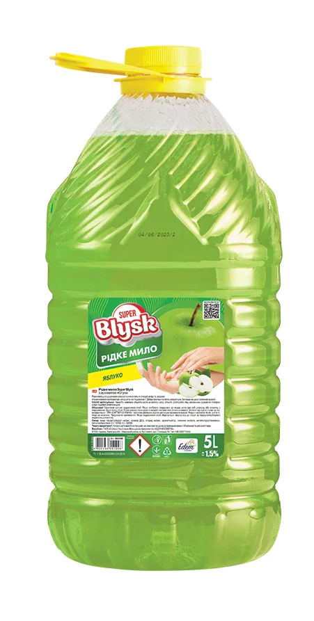Рідке мило для рук Super Blysk Яблуко 5 л (SB51998) - Фото 1