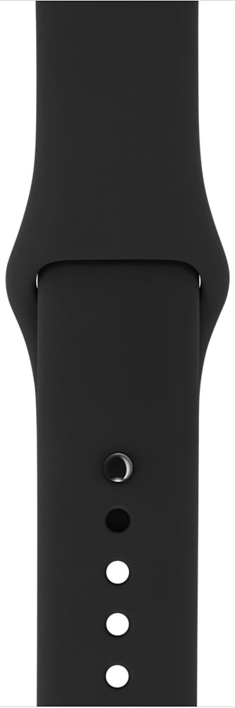Ремешок для смарт-часов Apple 42mm Black Sport Band with Space Gray Stainless Steel Pin (MJ4N2)