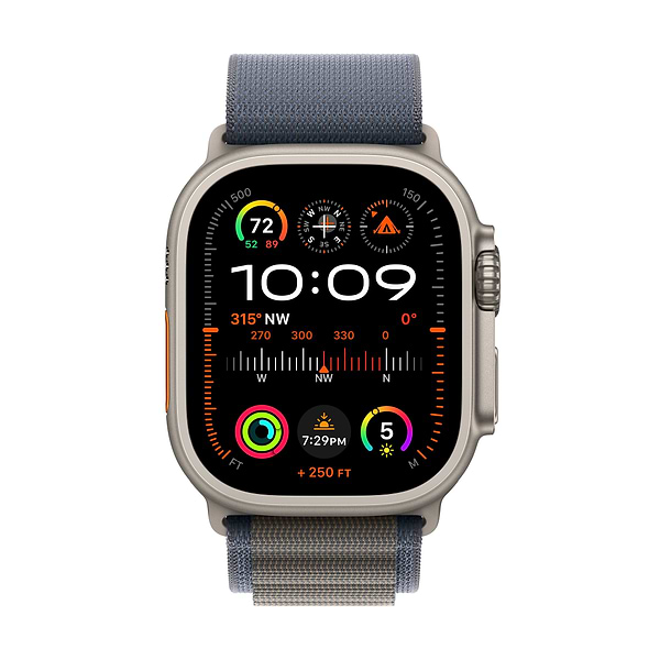Фото - Смарт-годинник Apple Watch Ultra 2 GPS 49mm Titanium Case with Blue Alpine Loop - Medium