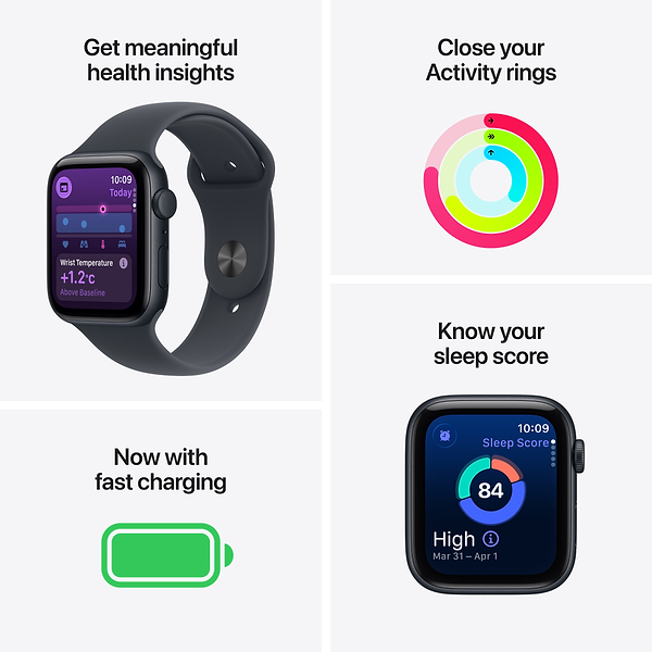 Фото - Смарт-часы Apple Watch SE 3 GPS 44mm Starlight Aluminium Case with Starlight Sport Band - M/L