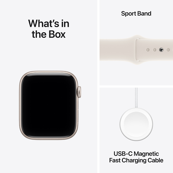 Фото - Смарт-часы Apple Watch SE 3 GPS 44mm Starlight Aluminium Case with Starlight Sport Band - M/L