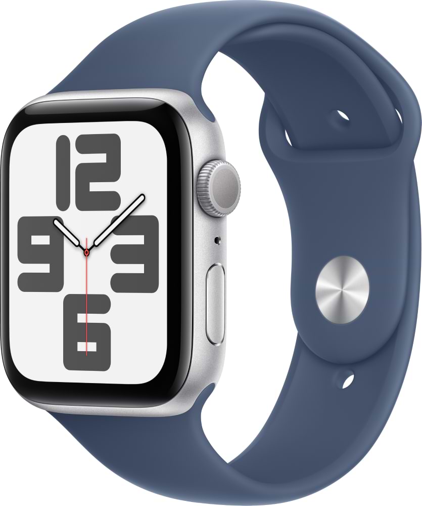 Смарт-часы Apple Watch SE GPS 44mm Silver Aluminium Case with Denim Sport Band - M/L - Фото 1