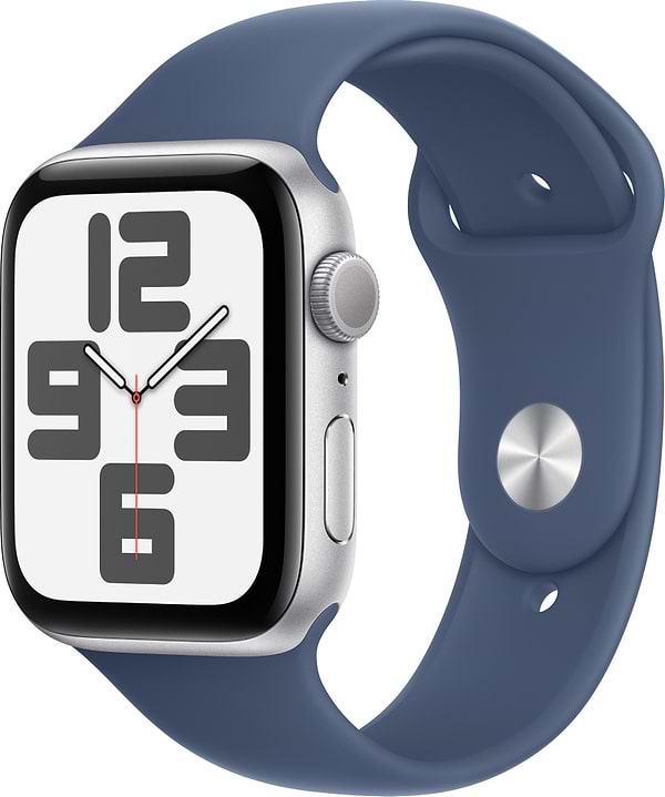 Фото - Смарт-годинник Apple Watch SE GPS 44mm Silver Aluminium Case with Denim Sport Band - M/L