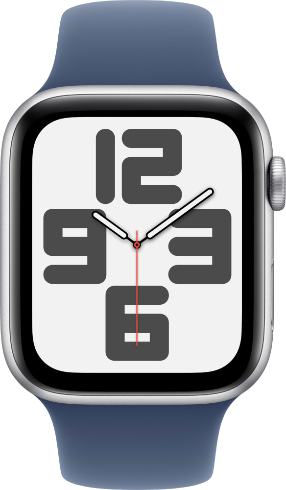 Фото - Смарт-годинник Apple Watch SE GPS 44mm Silver Aluminium Case with Denim Sport Band - M/L