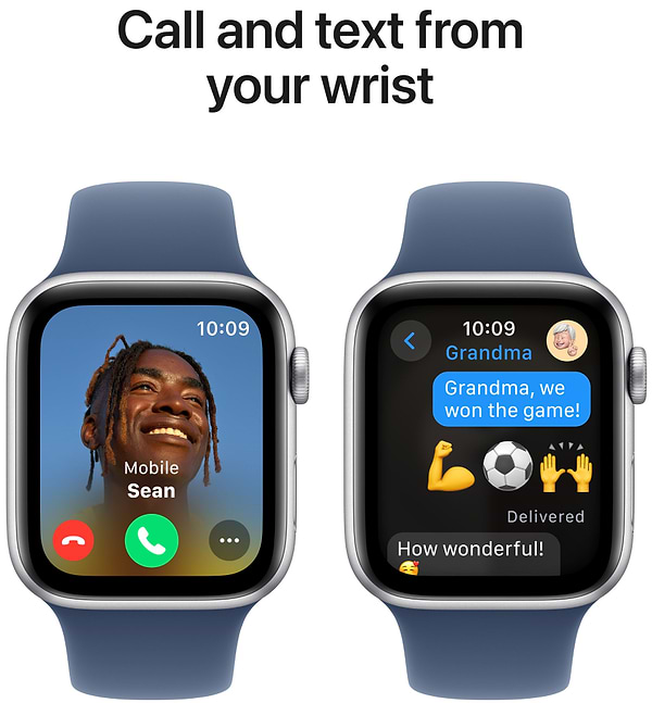 Фото - Смарт-годинник Apple Watch SE GPS 44mm Silver Aluminium Case with Denim Sport Band - M/L