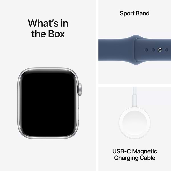 Фото - Смарт-годинник Apple Watch SE GPS 44mm Silver Aluminium Case with Denim Sport Band - M/L