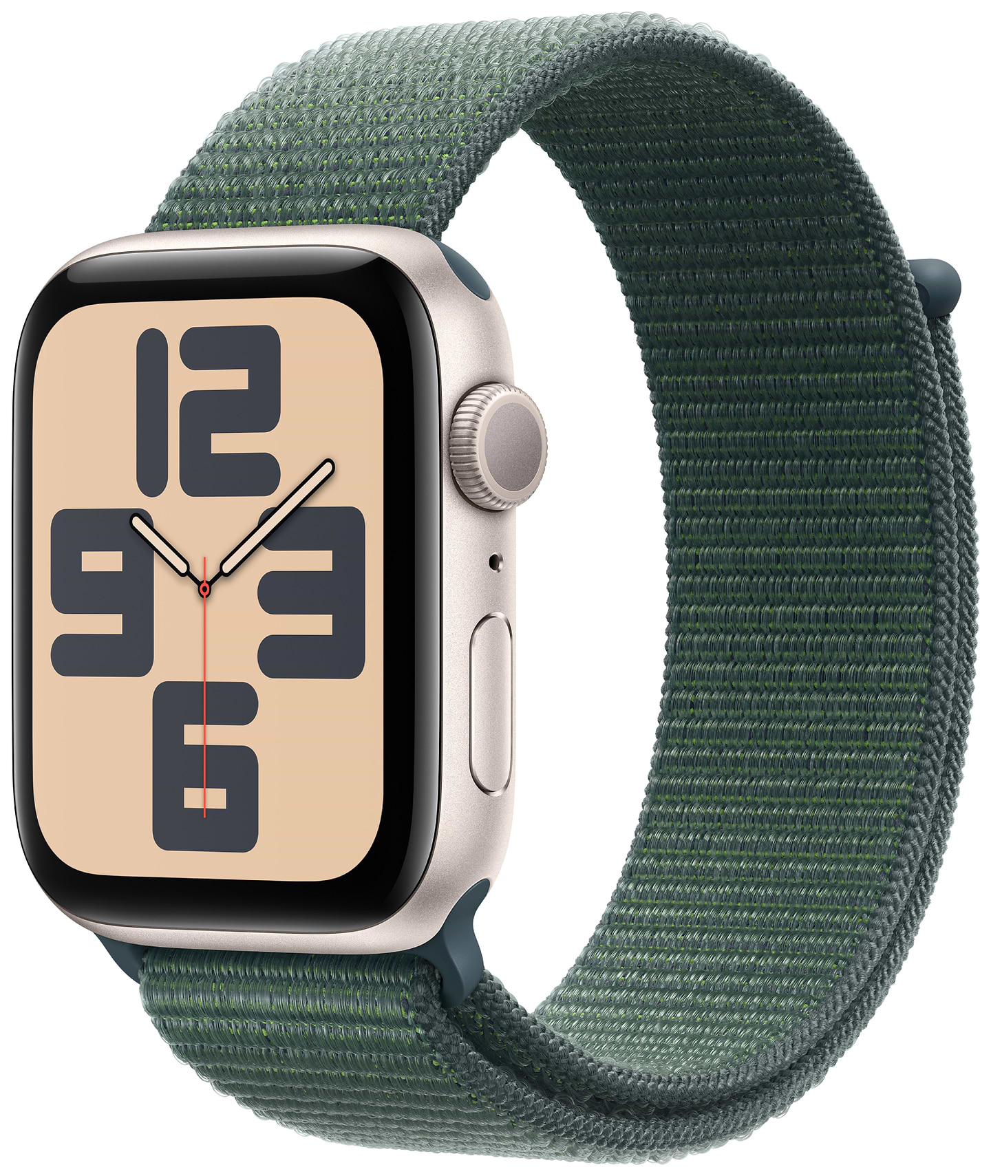 Смарт-часы Apple Watch SE GPS 40mm Starlight Aluminium Case with Lake Green Sport Loop - Фото 1