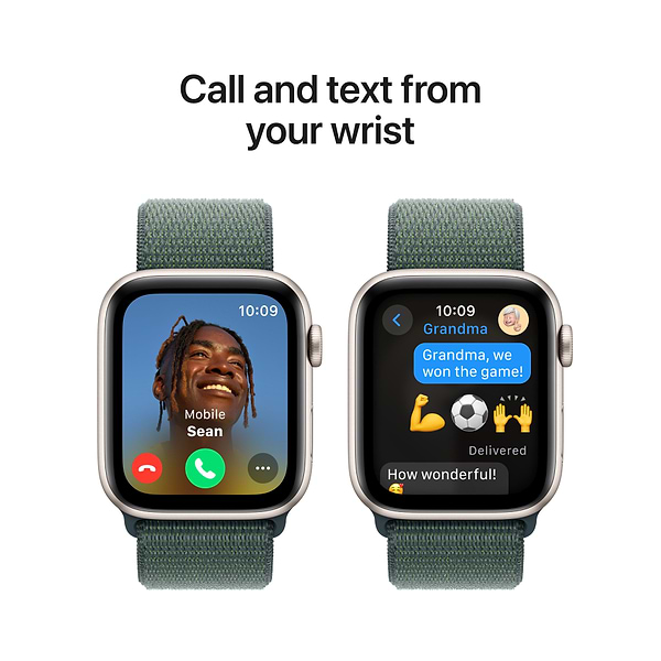 Фото - Смарт-годинник Apple Watch SE GPS 40mm Starlight Aluminium Case with Lake Green Sport Loop