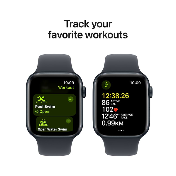Фото - Смарт-годинник Apple Watch SE GPS + eSIM 40mm Midnight Aluminium Case with Midnight Sport Band - S/M