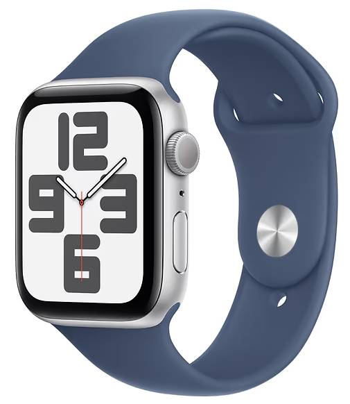 Фото - Смарт-годинник Apple Watch SE GPS + eSIM 40mm Silver Aluminium Case with Denim Sport Band - S/M
