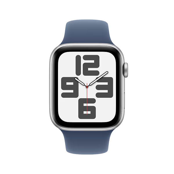 Фото - Смарт-годинник Apple Watch SE GPS + eSIM 40mm Silver Aluminium Case with Denim Sport Band - S/M
