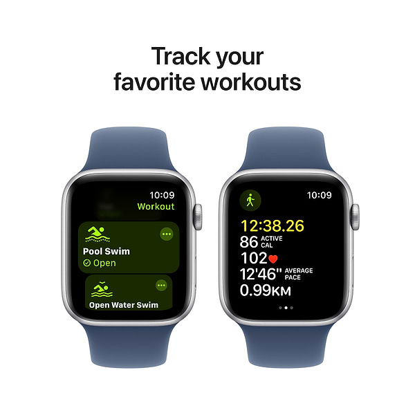 Фото - Смарт-годинник Apple Watch SE GPS 40mm Silver Aluminium Case with Denim Sport Band - M/L