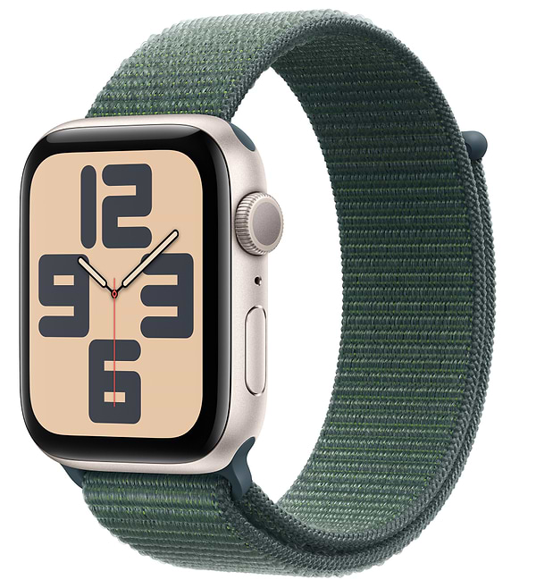 Фото - Смарт-часы Apple Watch SE GPS 44mm Starlight Aluminium Case with Lake Green Sport Loop