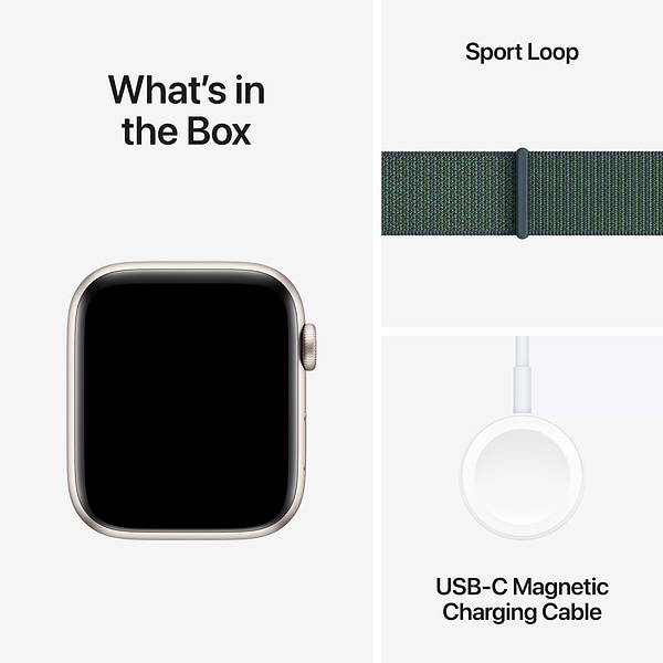 Фото - Смарт-часы Apple Watch SE GPS 44mm Starlight Aluminium Case with Lake Green Sport Loop