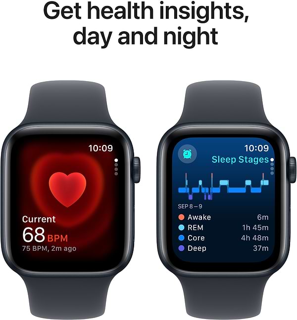 Фото - Смарт-годинник Apple Watch SE GPS + eSIM 44mm Midnight Aluminium Case with Midnight Sport Band - M/L