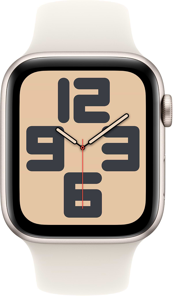 Фото - Смарт-годинник Apple Watch SE GPS + eSIM 44mm Starlight Aluminium Case with Starlight Sport Band - M/L