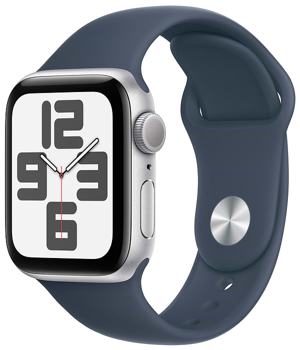Фото - Смарт-годинник Apple Watch SE GPS 40mm Silver Aluminium Case with Storm Blue Sport Band - S/M