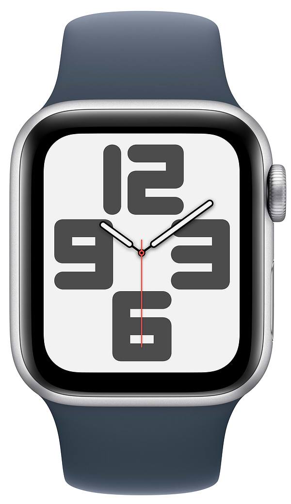 Фото - Смарт-годинник Apple Watch SE GPS 40mm Silver Aluminium Case with Storm Blue Sport Band - S/M