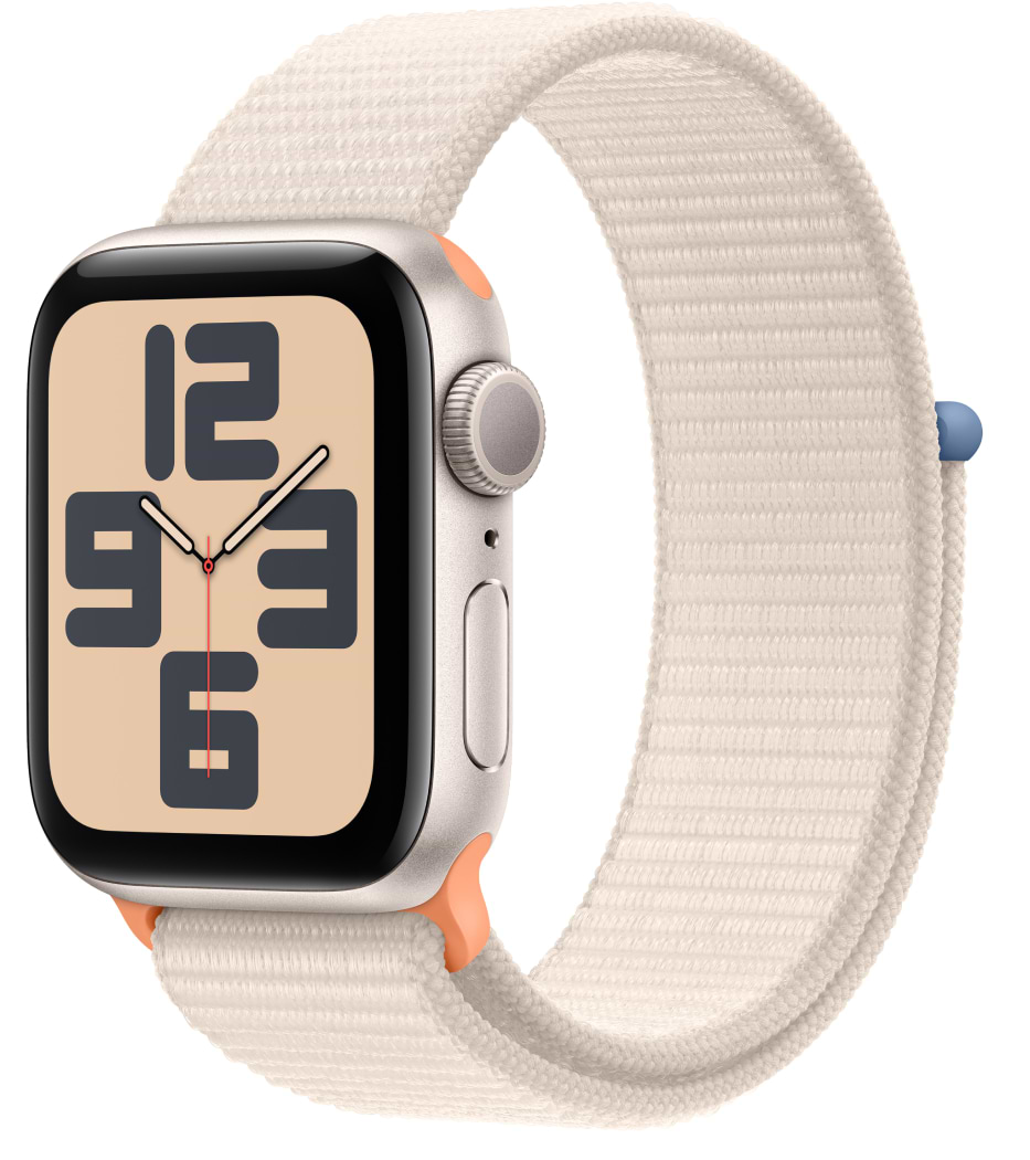 Смарт-часы Apple Watch SE GPS 40mm Starlight Aluminium Case with Starlight Sport Loop - Фото 1