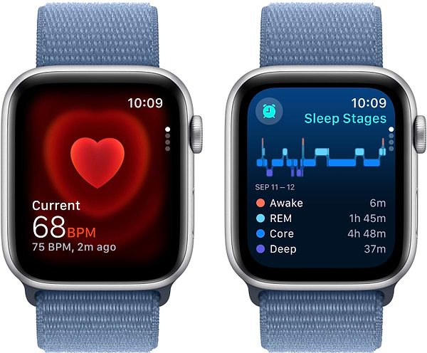 Фото - Смарт-часы Apple Watch SE GPS 44mm Silver Aluminium Case with Winter Blue Sport Loop