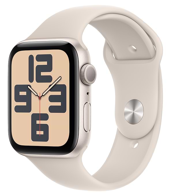 Фото - Смарт-годинник Apple Watch SE GPS 44mm Starlight Aluminium Case with Starlight Sport Band - M/L