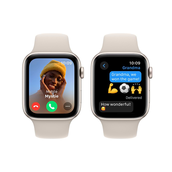 Фото - Смарт-годинник Apple Watch SE GPS 44mm Starlight Aluminium Case with Starlight Sport Band - M/L