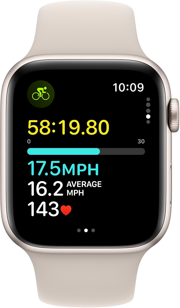 Фото - Смарт-годинник Apple Watch SE GPS 44mm Starlight Aluminium Case with Starlight Sport Band - S/M