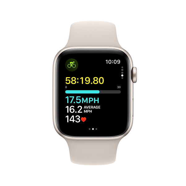 Фото - Смарт-годинник Apple Watch SE GPS 44mm Starlight Aluminium Case with Starlight Sport Band - M/L