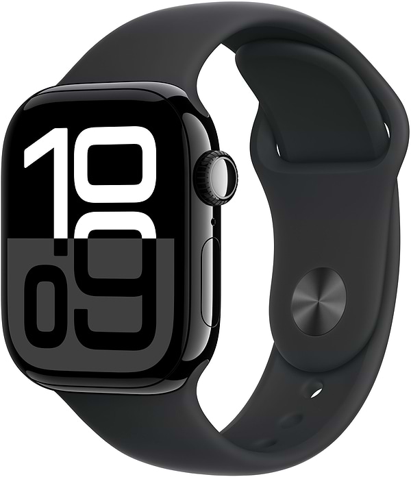 Фото - Смарт-часы Apple Watch Series 10 GPS 42mm Jet Black Aluminium Case with Black Sport Band - M/L