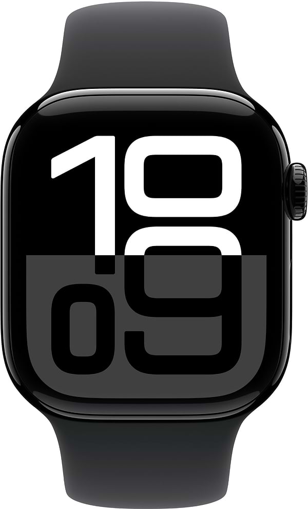 Фото - Смарт-часы Apple Watch Series 10 GPS 42mm Jet Black Aluminium Case with Black Sport Band - M/L