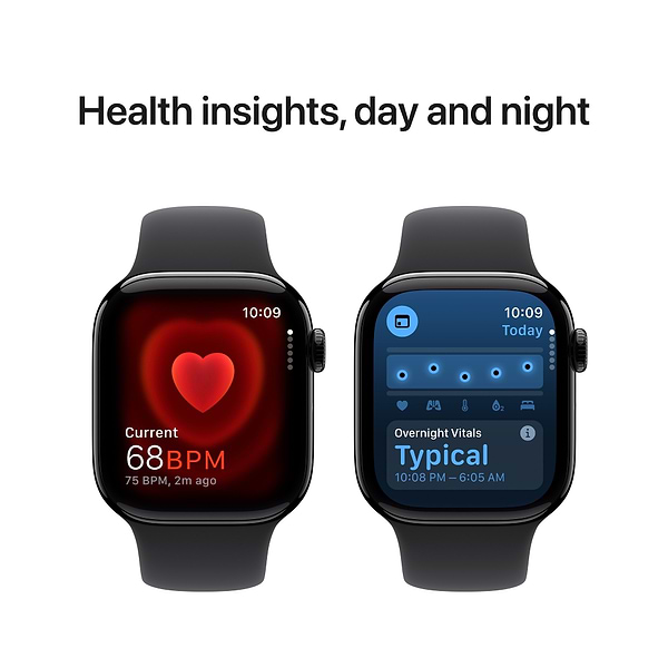 Фото - Смарт-часы Apple Watch Series 10 GPS 42mm Jet Black Aluminium Case with Black Sport Band - M/L