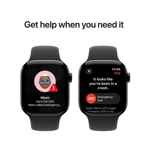 Фото - Смарт-часы Apple Watch Series 10 GPS 42mm Jet Black Aluminium Case with Black Sport Band - M/L
