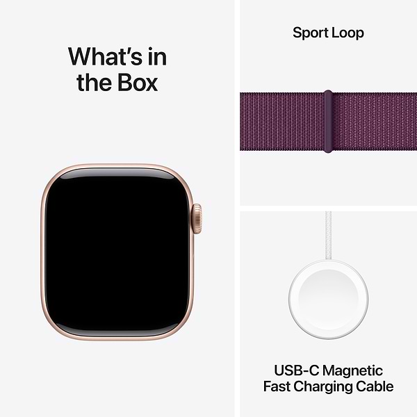 Фото - Смарт-годинник Apple Watch Series 10 GPS 42mm Rose Gold Aluminium Case with Plum Sport Loop