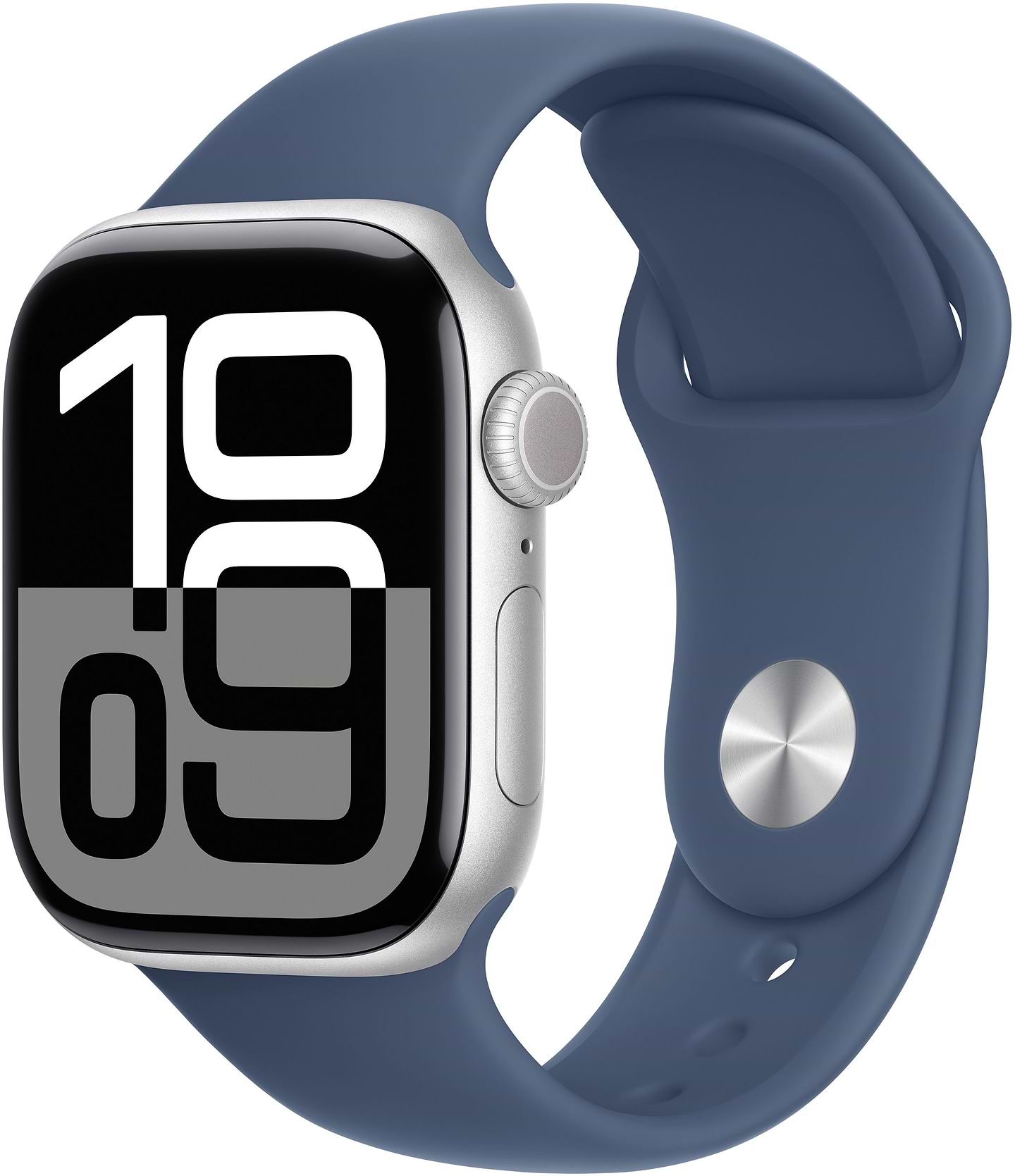Смарт-часы Apple Watch Series 10 GPS 42mm Silver Aluminium Case with Denim Sport Band - M/L - Фото 1