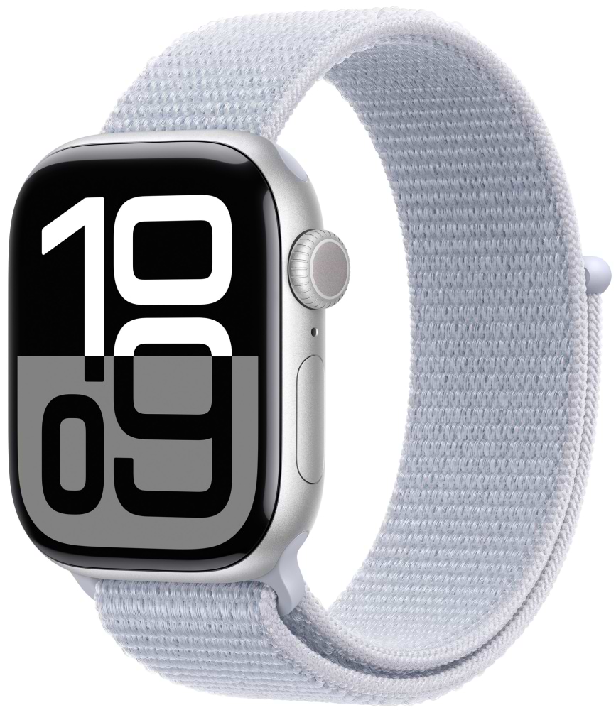 Смарт-часы Apple Watch Series 10 GPS 42mm Silver Aluminium Case with Blue Cloud Sport Loop - Фото 1
