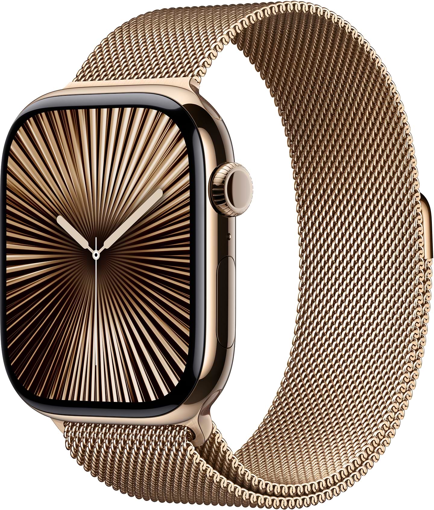 Смарт-часы Apple Watch Series 10 GPS + eSIM 42mm Gold Titanium Case with Gold Milanese Loop - Фото 1