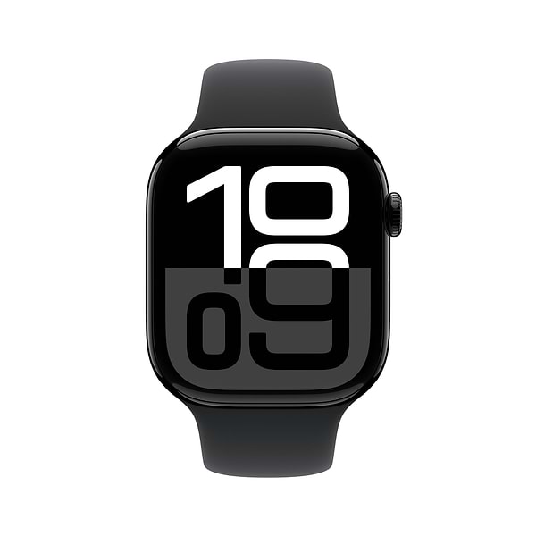 Фото - Смарт-годинник Apple Watch Series 10 GPS + eSIM 42mm Jet Black Aluminium Case with Black Sport Band - S/M