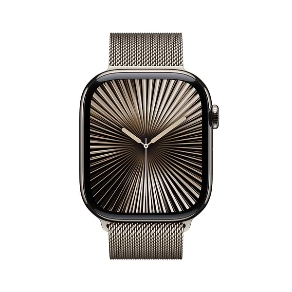 Фото - Смарт-годинник Apple Watch Series 10 GPS + eSIM 42mm Natural Titanium Case with Natural Milanese Loop