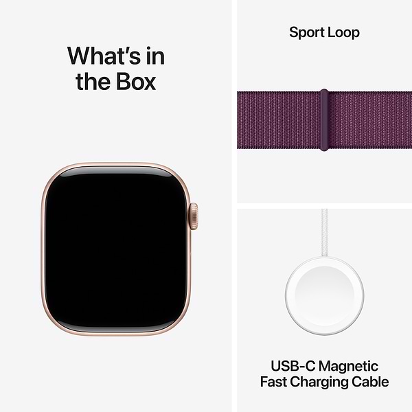 Фото - Смарт-часы Apple Watch Series 10 GPS + eSIM 42mm Rose Gold Aluminium Case with Plum Sport Loop