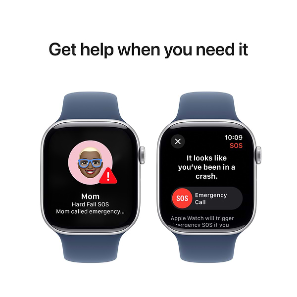 Фото - Смарт-годинник Apple Watch Series 10 GPS + eSIM 42mm Silver Aluminium Case with Denim Sport Band - S/M