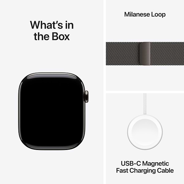 Фото - Смарт-годинник Apple Watch Series 10 GPS + eSIM 42mm Slate Titanium Case with Slate Milanese Loop