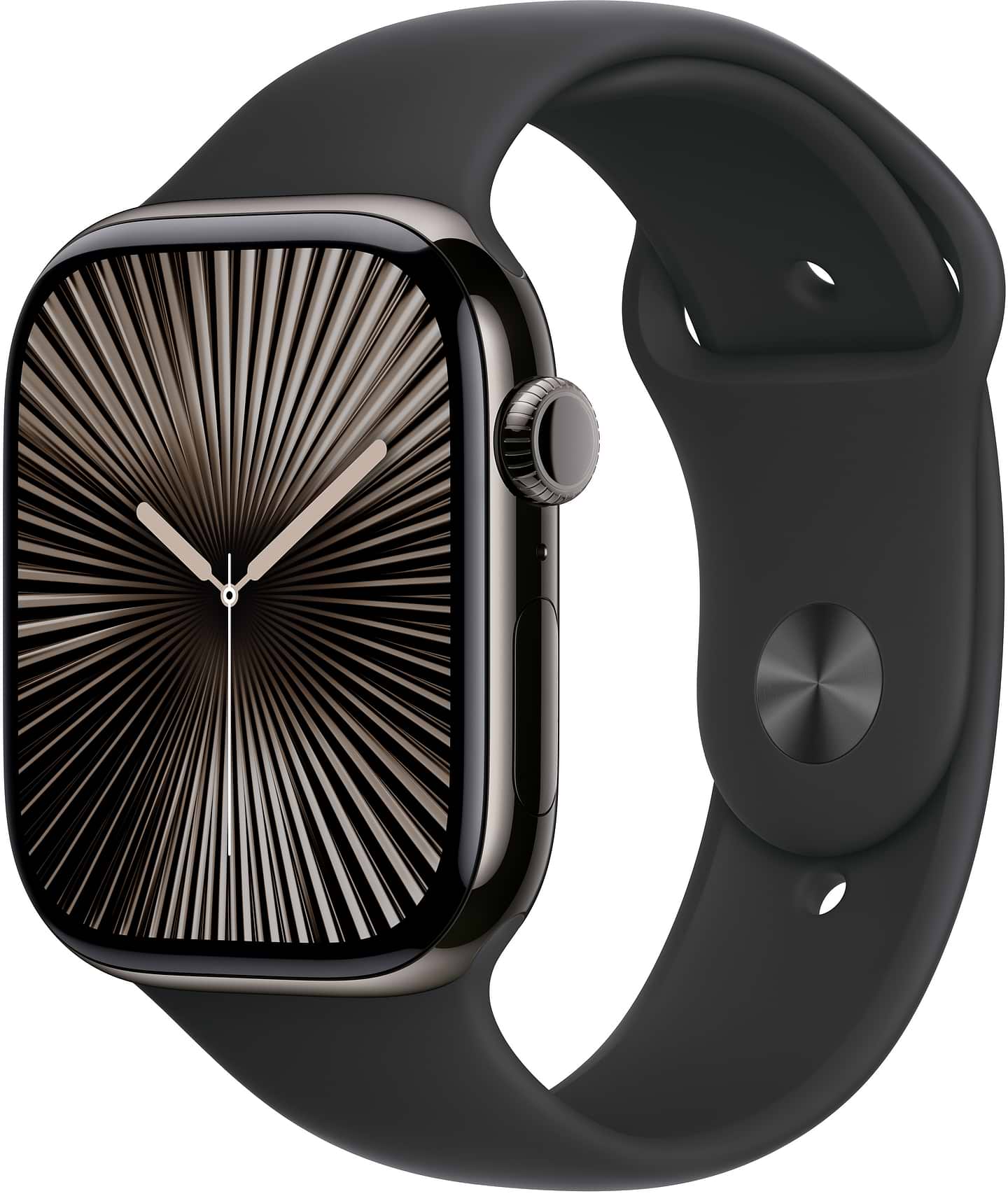 Смарт-часы Apple Watch Series 10 GPS + eSIM 42mm Slate Titanium Case with Black Sport Band - S/M - Фото 1