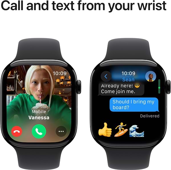 Фото - Уценка - Смарт-часы Apple Watch Series 10 GPS 46mm Jet Black Aluminium Case with Black Sport Band - M/L