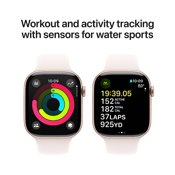 Фото - Уцінка - Смарт-годинник Apple Watch Series 10 GPS 46mm Rose Gold Aluminium Case with Light Blush Sport Band - M/L
