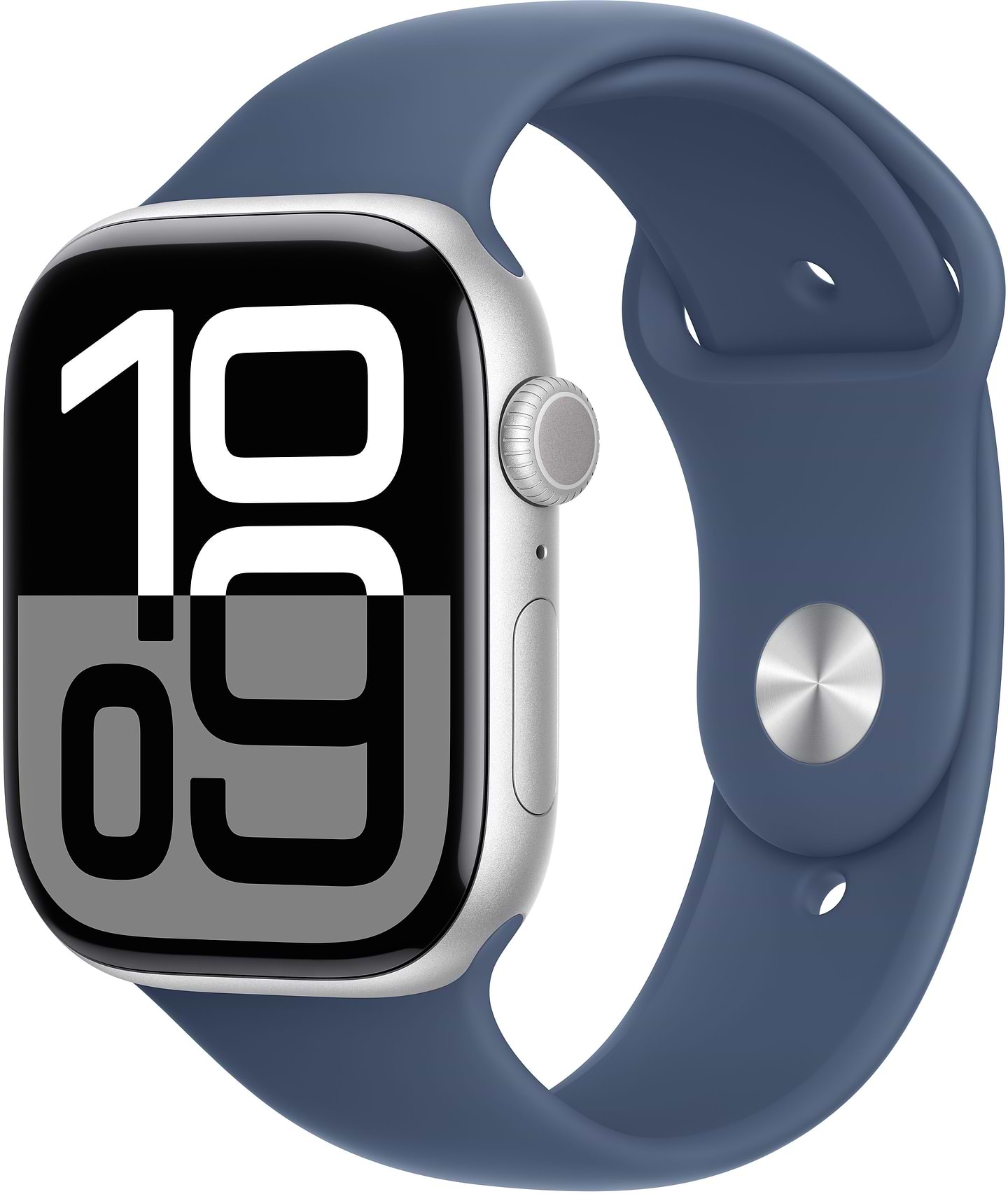 Смарт-часы Apple Watch Series 10 GPS 46mm Silver Aluminium Case with Denim Sport Band - S/M - Фото 1