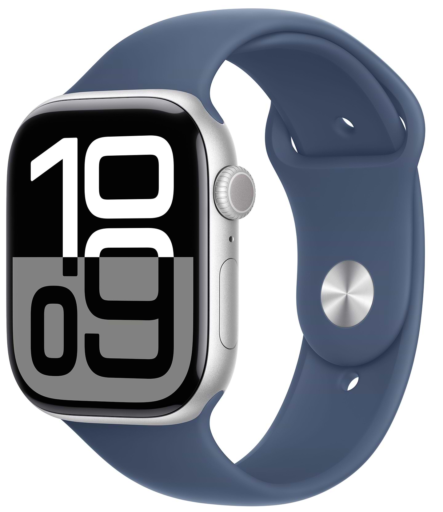 Смарт-часы Apple Watch Series 10 GPS 46mm Silver Aluminium Case with Denim Sport Band - M/L - Фото 1