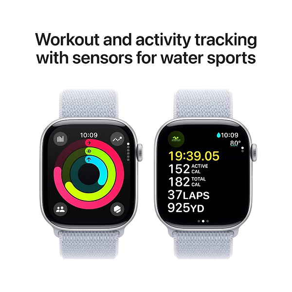 Фото - Смарт-часы Apple Watch Series 10 GPS 46mm Silver Aluminium Case with Blue Cloud Sport Loop