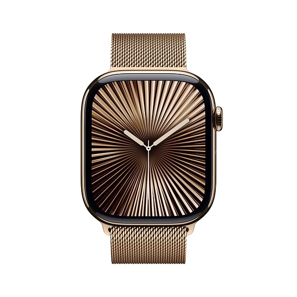 Фото - Смарт-часы Apple Watch Series 10 GPS + eSIM 46mm Gold Titanium Case with Gold Milanese Loop - S/M