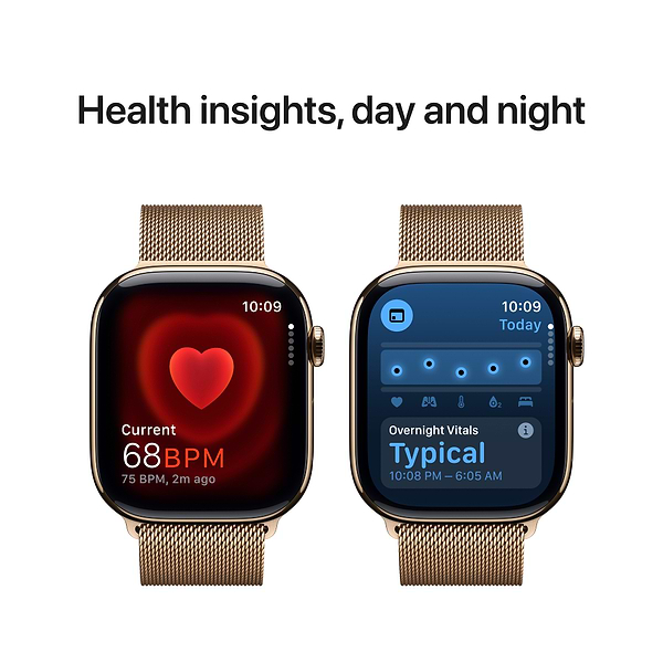 Фото - Смарт-часы Apple Watch Series 10 GPS + eSIM 46mm Gold Titanium Case with Gold Milanese Loop - S/M