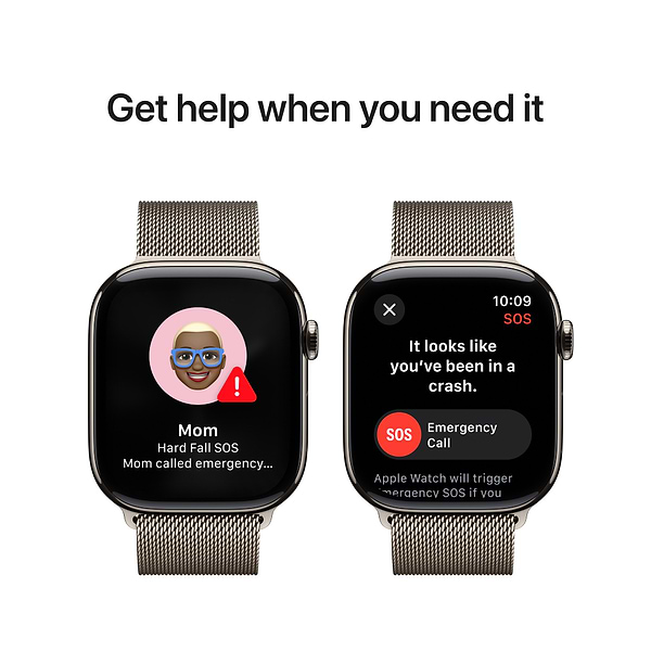 Фото - Смарт-годинник Apple Watch Series 10 GPS + eSIM 46mm Natural Titanium Case with Natural Milanese Loop - M/L